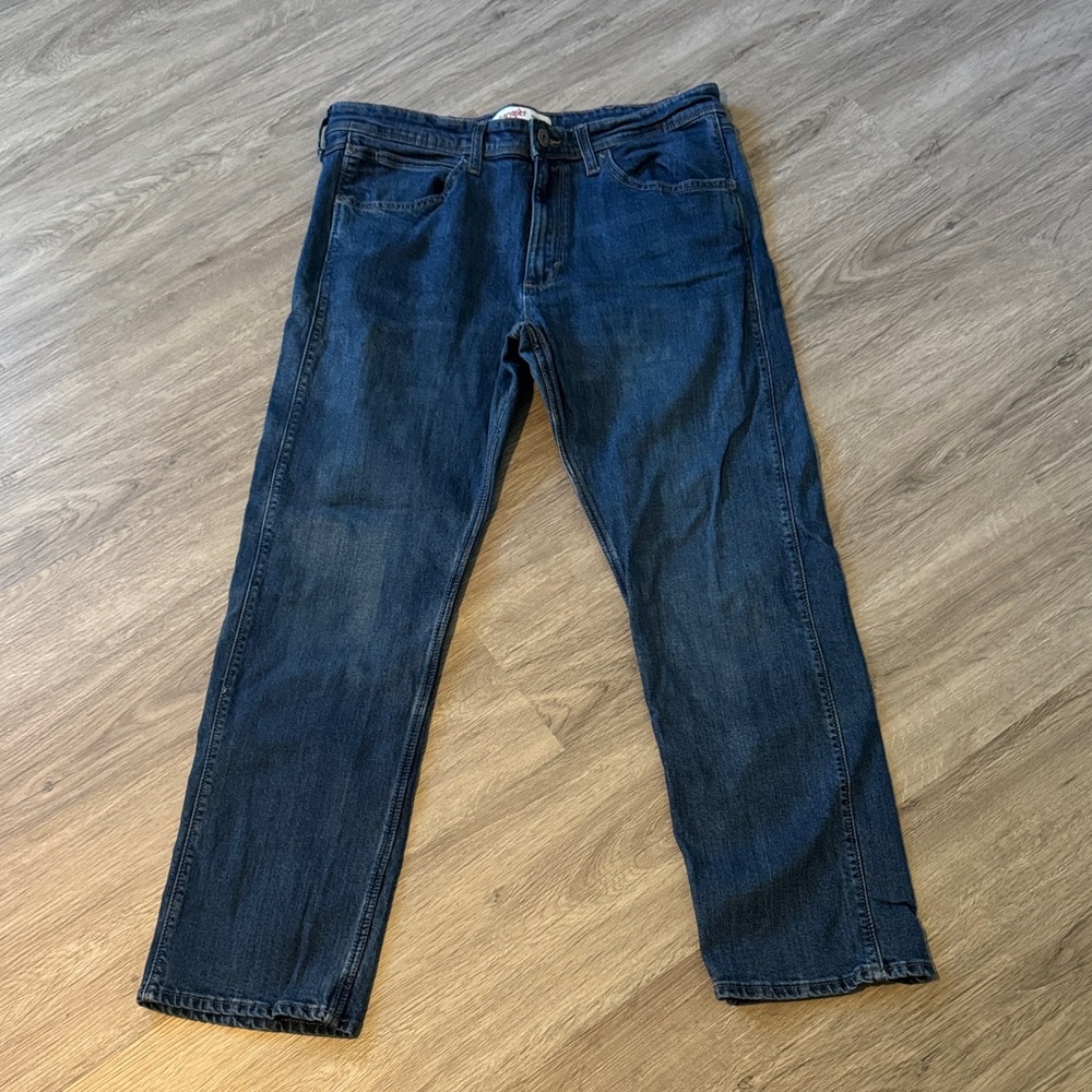 Wrangler Men's Dark Blue Straight Jeans